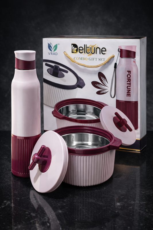 • Insulated Casserole & Bottle Combo – 2000ml Casserole + 900ml Bottle